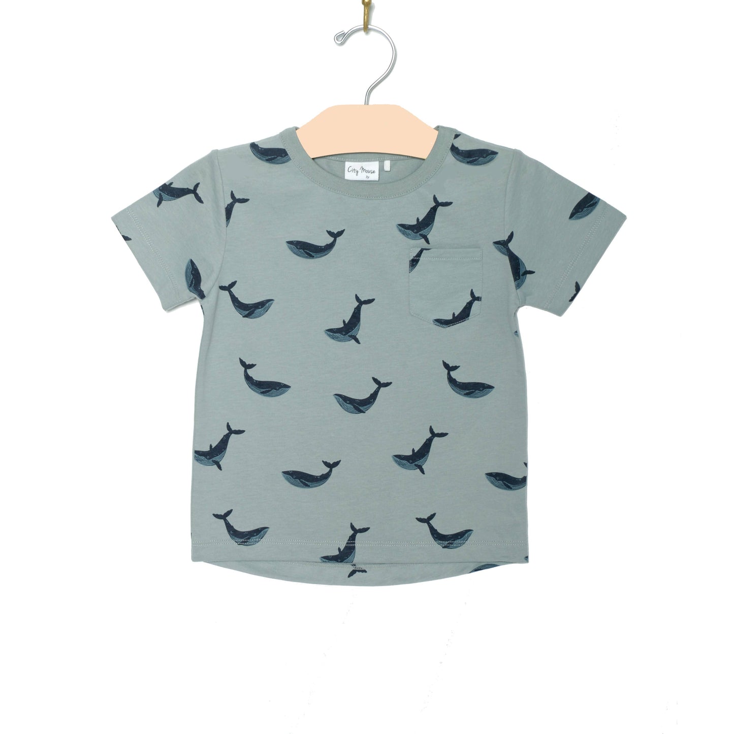 Pocket Tee- Blue Whale