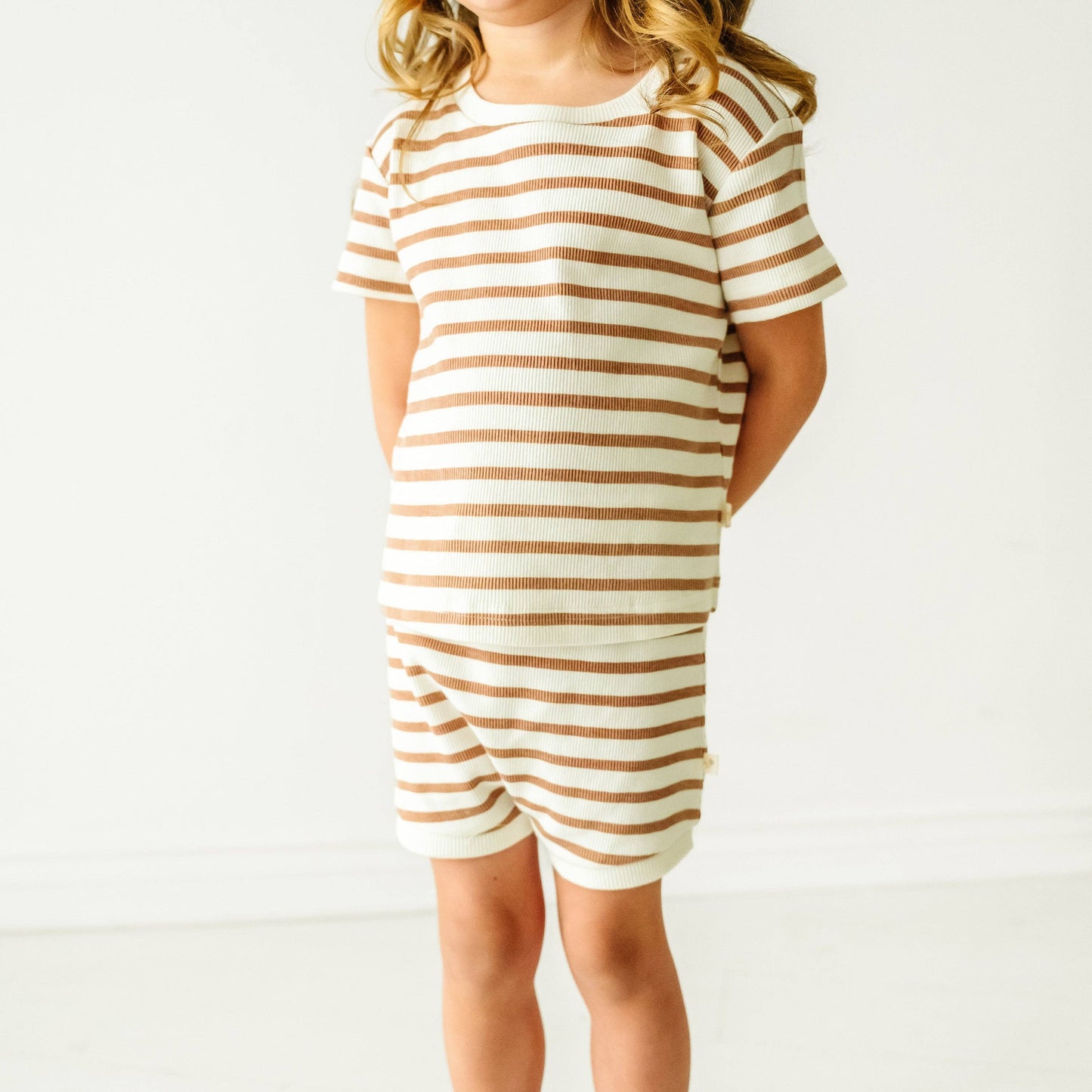 Stripe Tee and Shorties Set