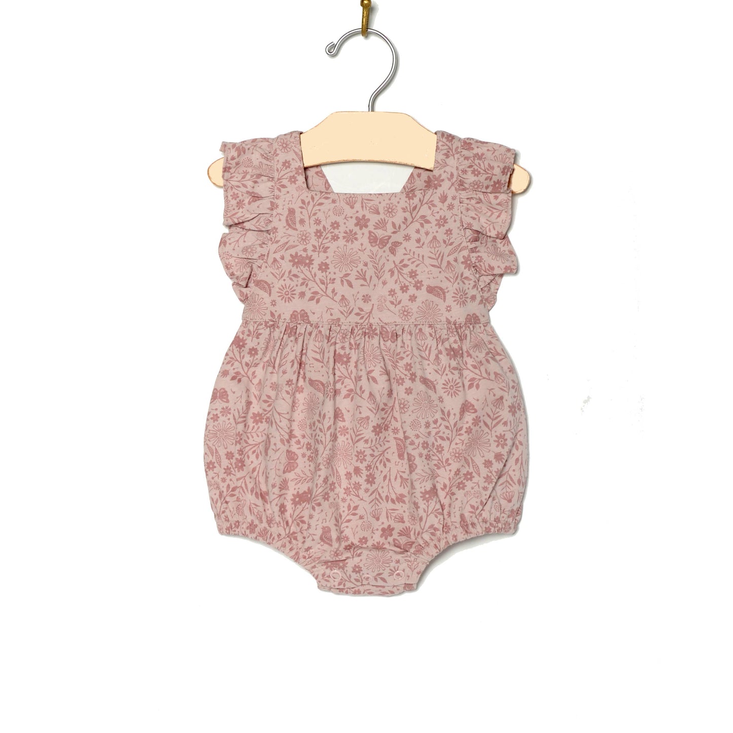 Overall Flutter Romper- Birds and Butterflies