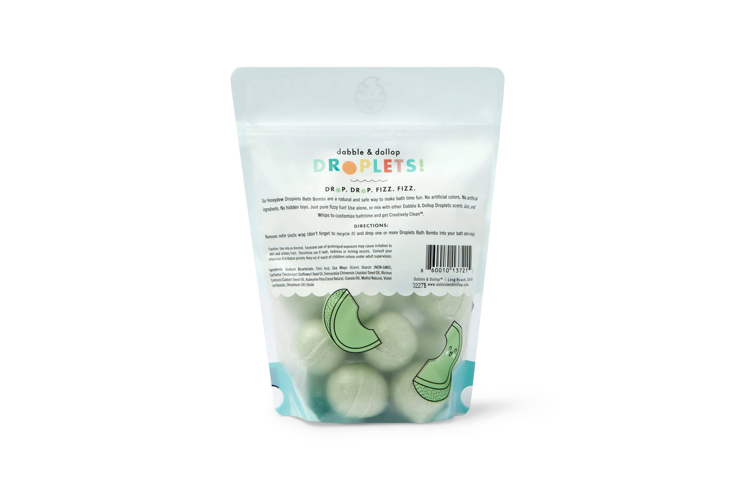 All-Natural Mini Bath Bombs - Honeydew Melon Pouch