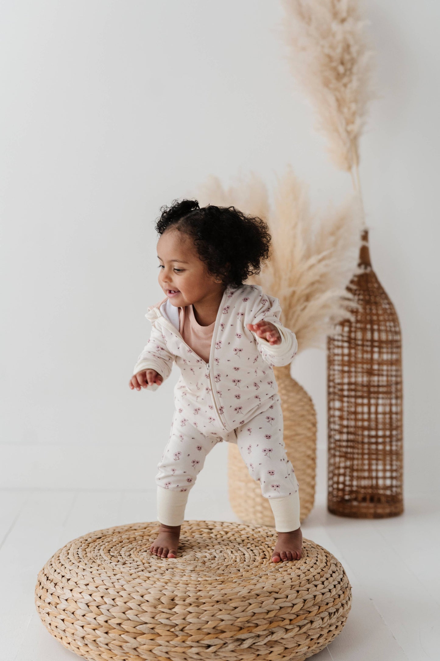 Mini Floral Zip Romper