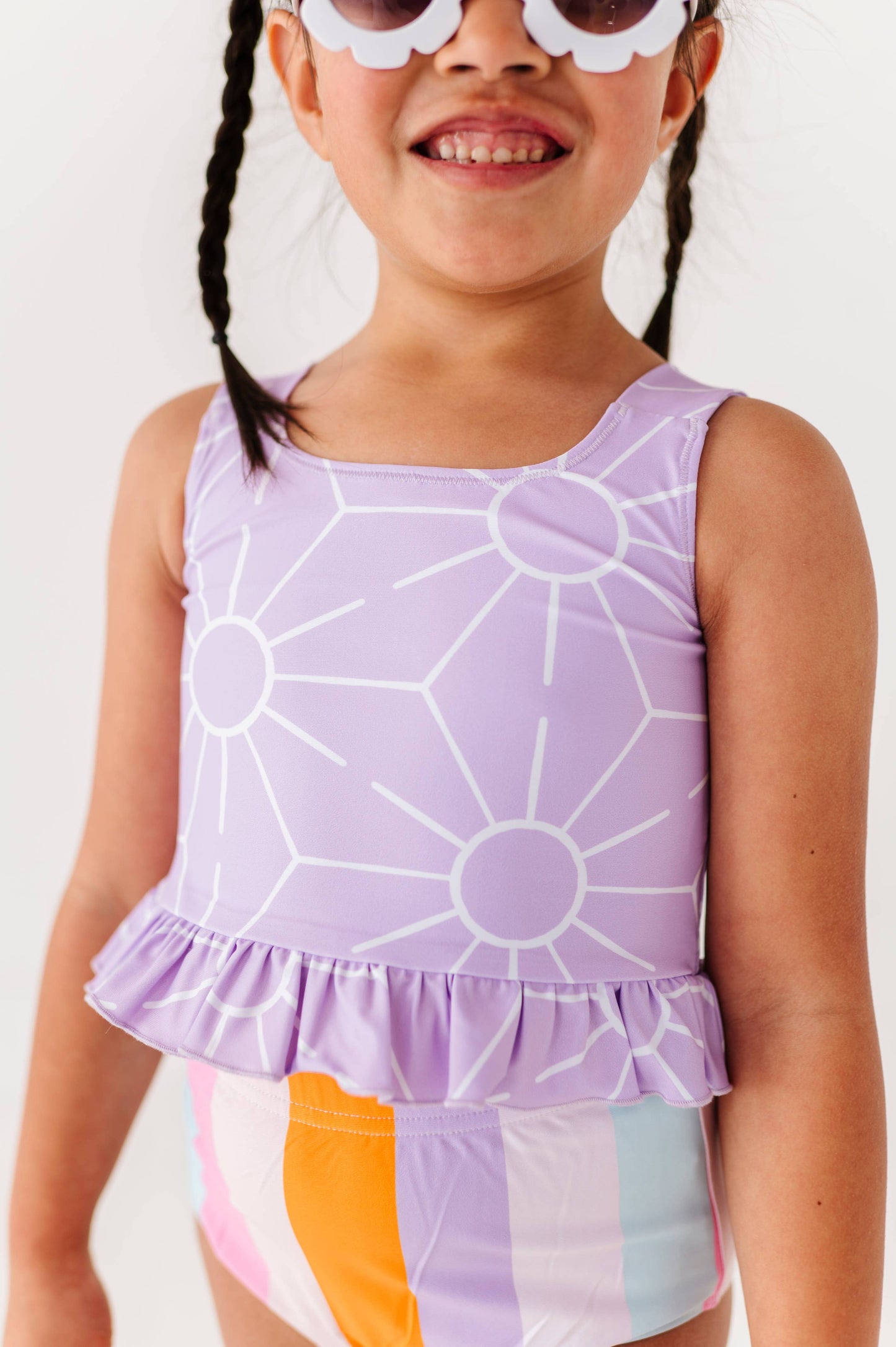 Sunny + Stripes: Ruffle TWO-PIECE Tankini