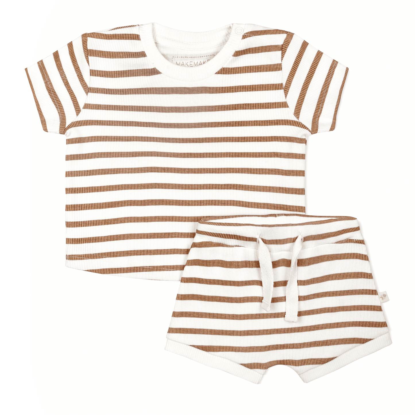 Stripe Tee and Shorties Set