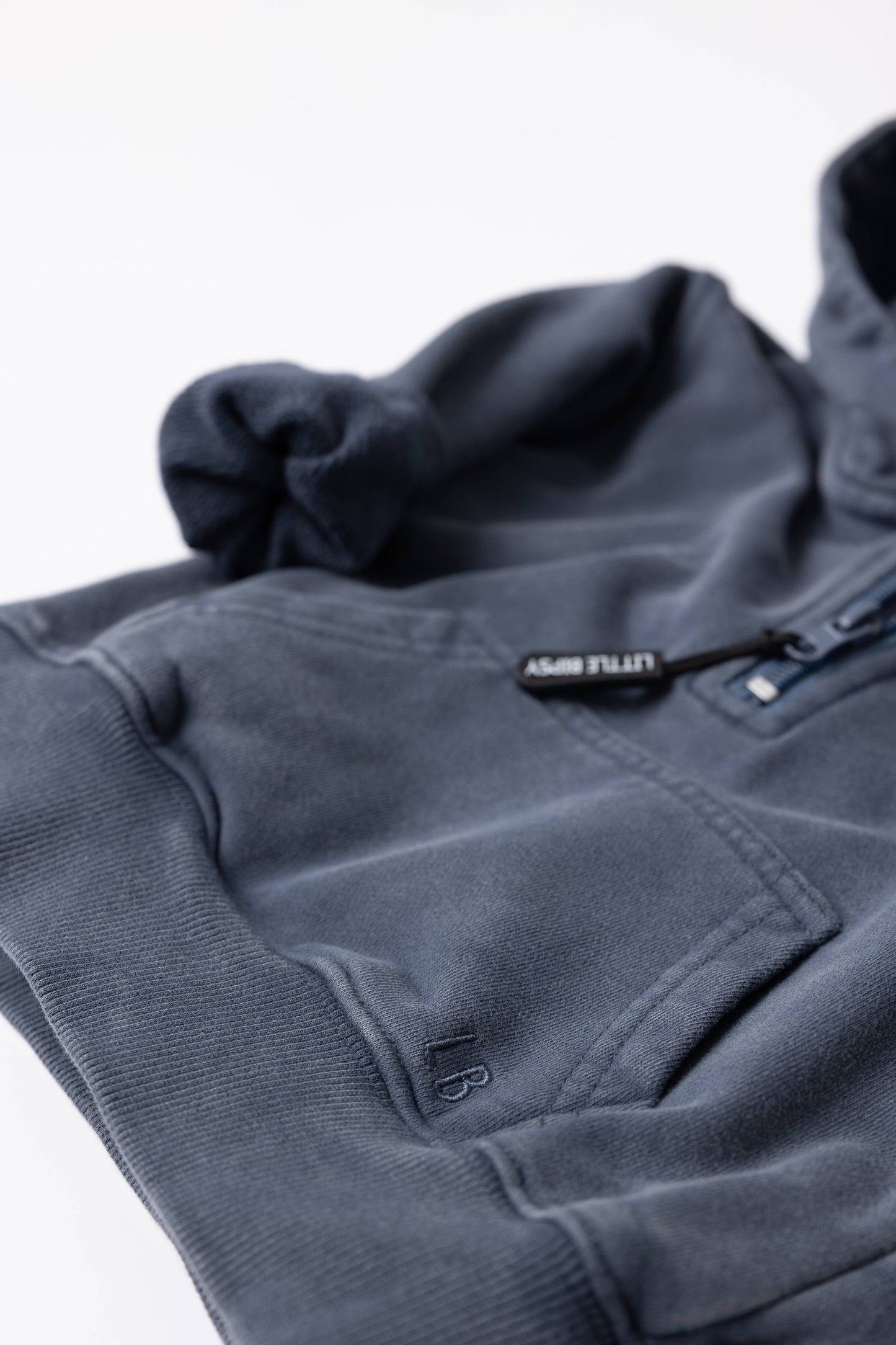 Quarter Zip Hoodie - Navy Wash