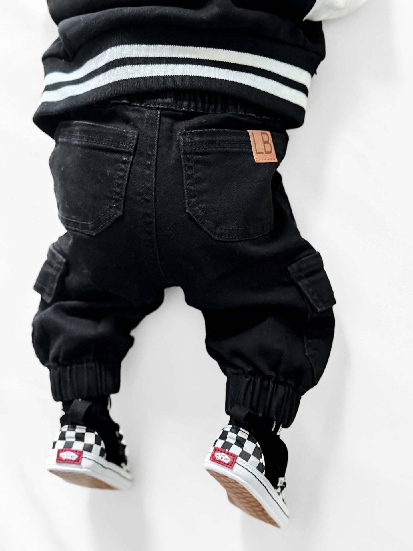 Cargo Denim Jogger - Black Wash