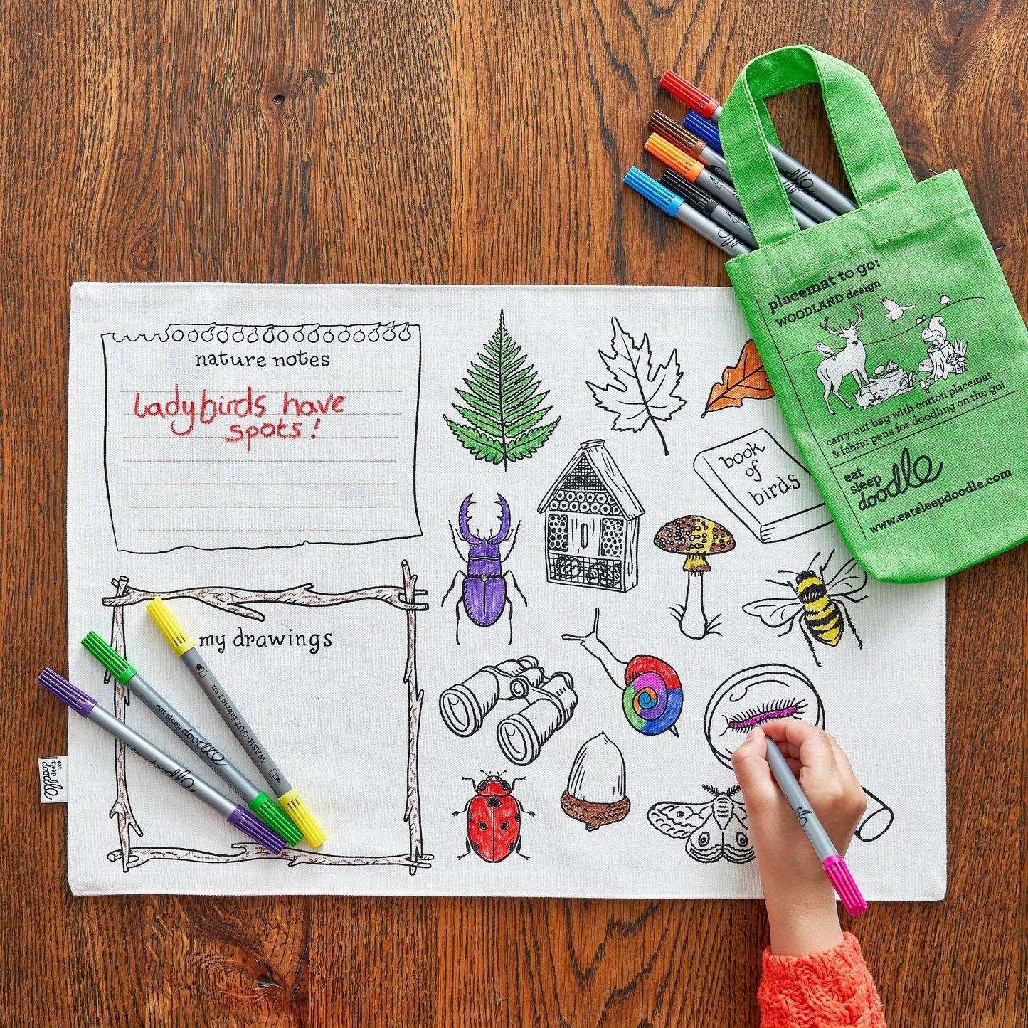 Craft Kit DIY - Coloring Mat - Woodland