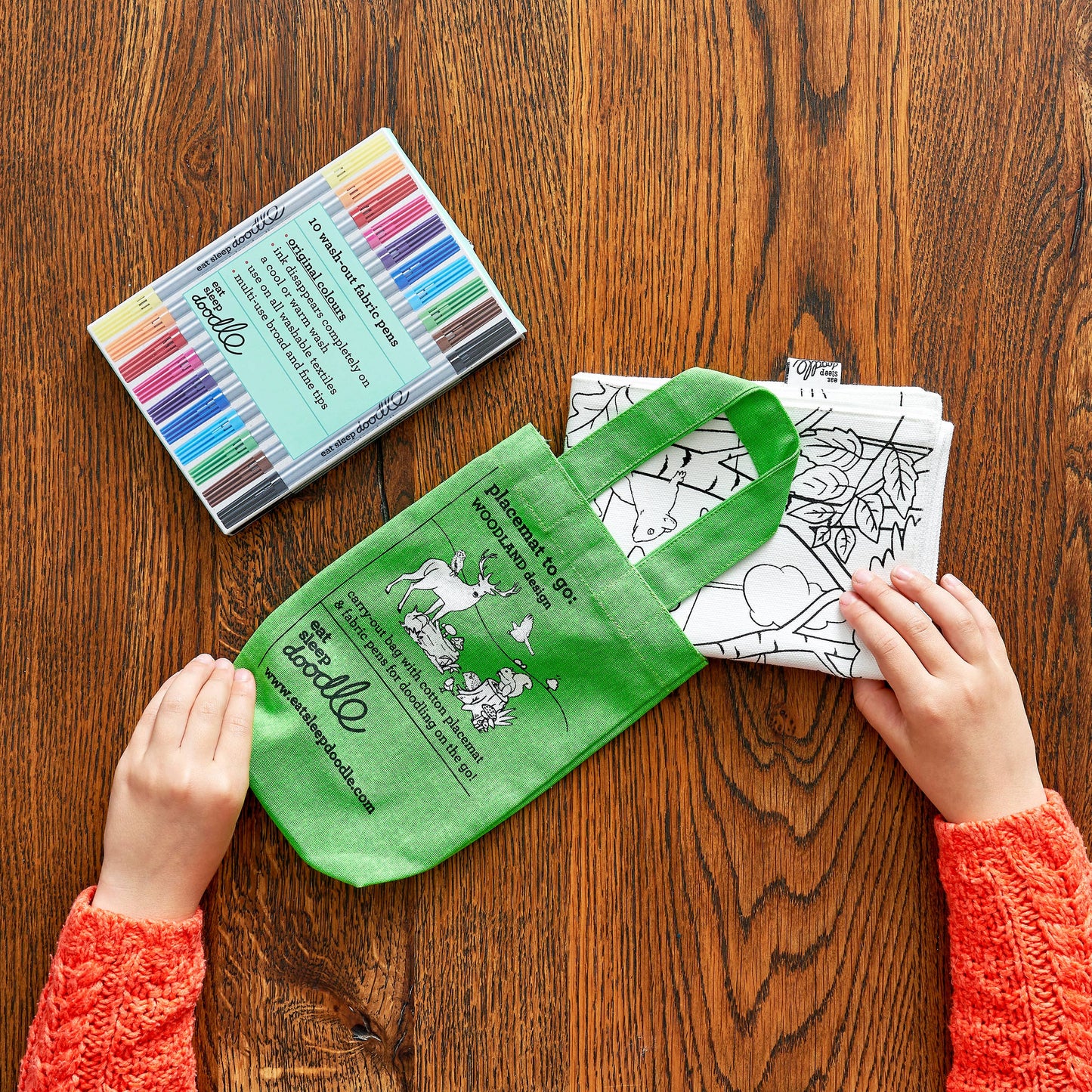 Craft Kit DIY - Coloring Mat - Woodland