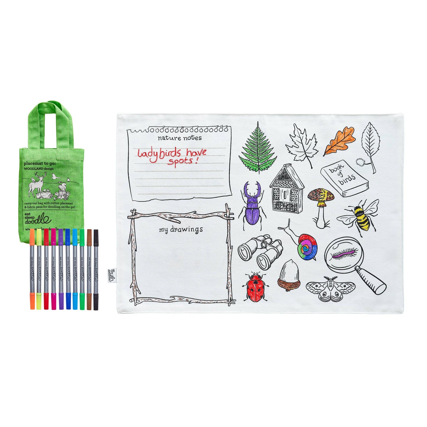 Craft Kit DIY - Coloring Mat - Woodland