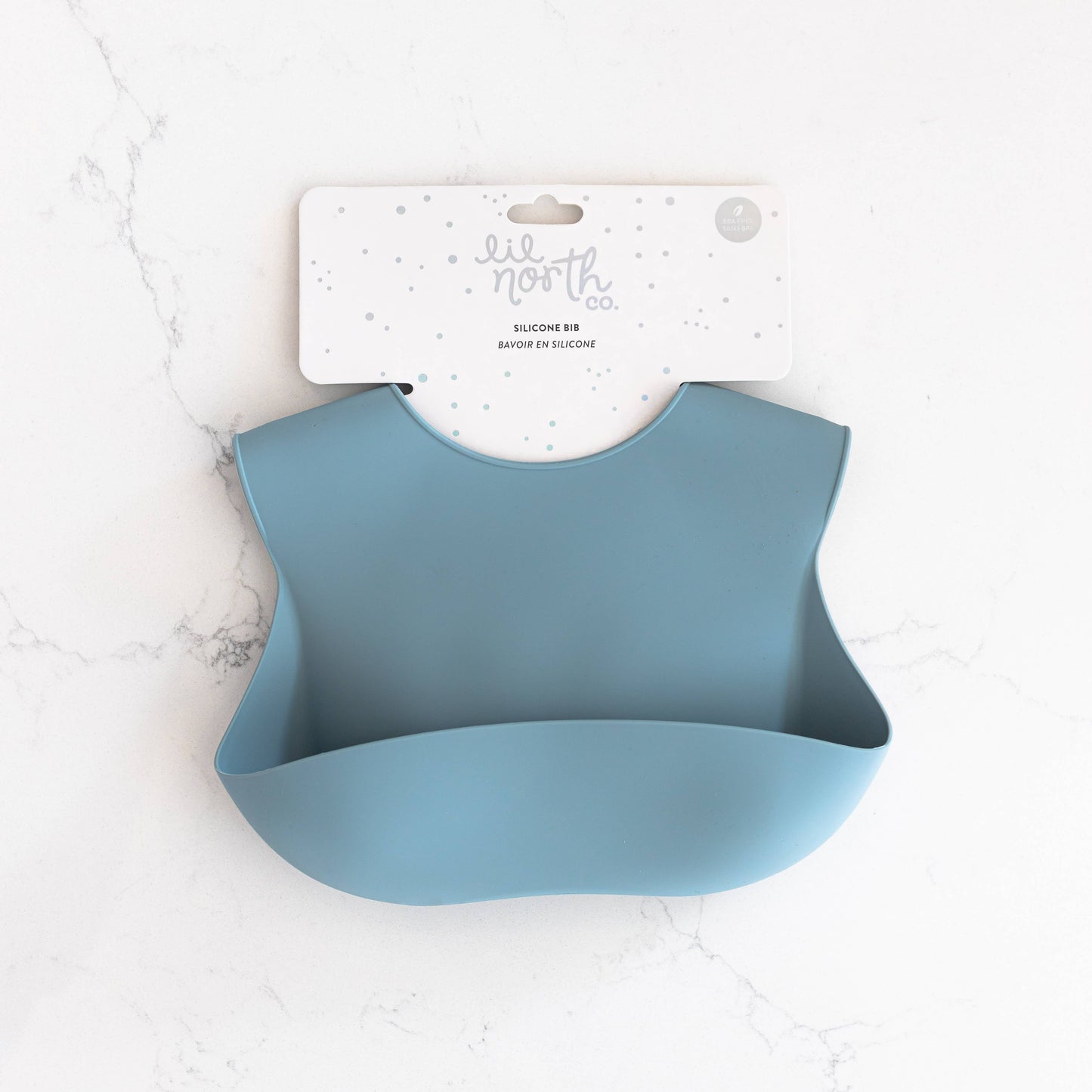 Pale Blue Silicone Bib