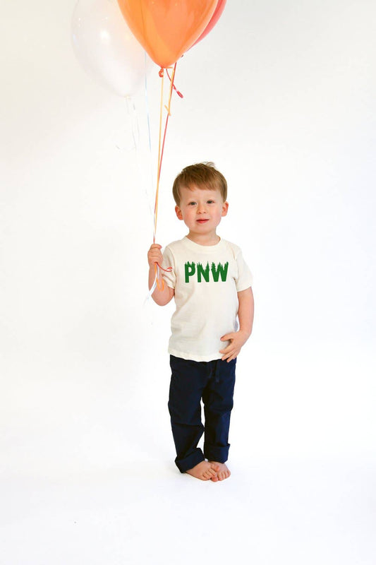 PNW Trees-- Screenprinted Organic Cotton Kids Tee